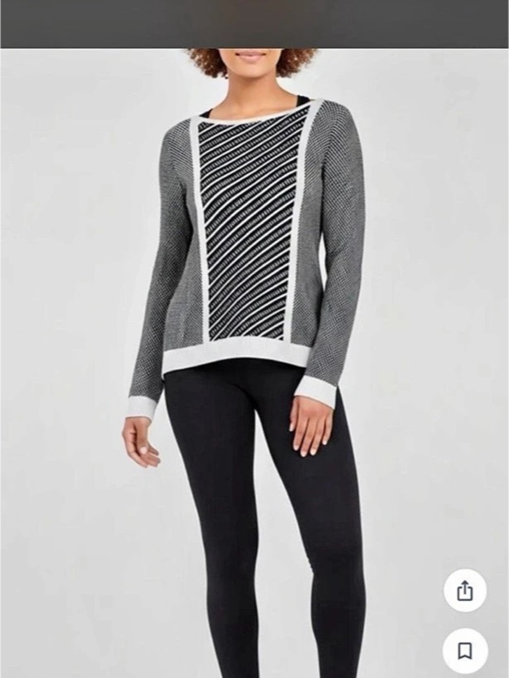The Limited Black & White Geometric Cardigan Size XS